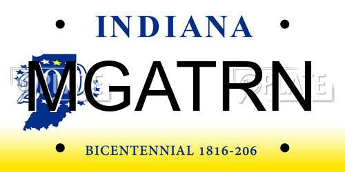 MGATRN Indiana License Plate