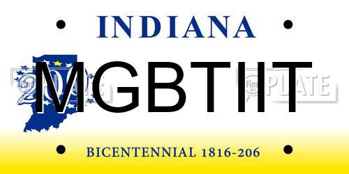 MGBTIIT Indiana License Plate