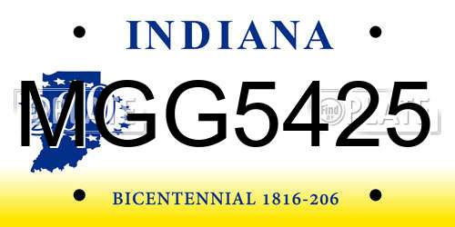 MGG5425 Indiana License Plate