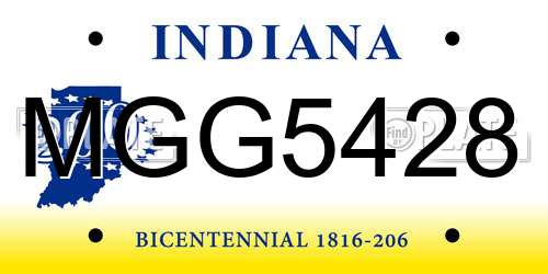 MGG5428 Indiana License Plate