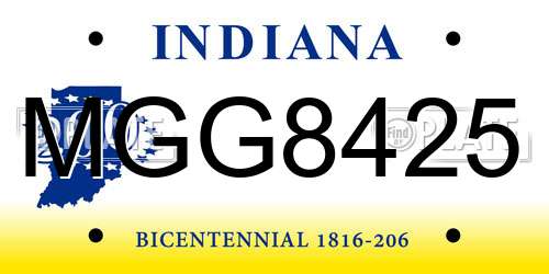 MGG8425 Indiana License Plate