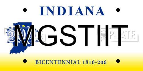 MGSTIIT Indiana License Plate