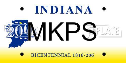 MKPS Indiana License Plate