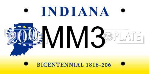 MM3 Indiana License Plate