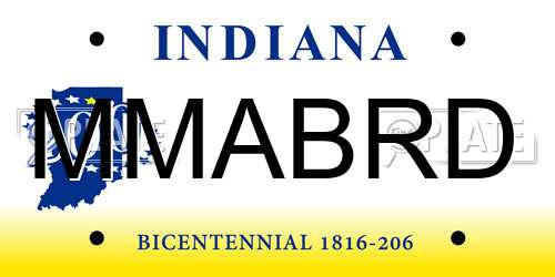 MMABRD Indiana License Plate