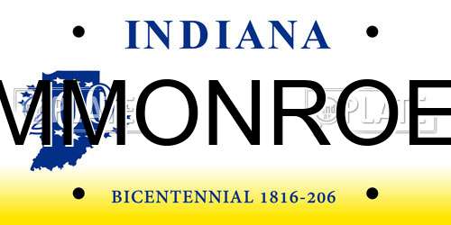 MMONROE Indiana License Plate