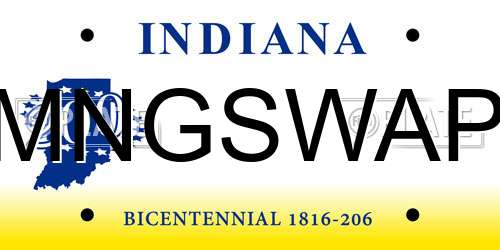MNGSWAP Indiana License Plate