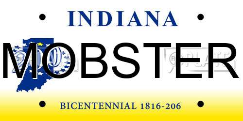 MOBSTER Indiana License Plate