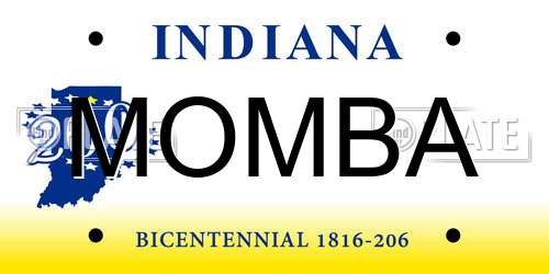 MOMBA Indiana License Plate