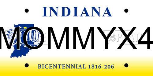 MOMMYX4 Indiana License Plate