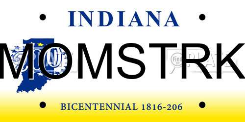MOMSTRK Indiana License Plate