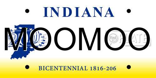MOOMOO Indiana License Plate