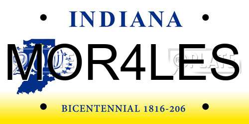 MOR4LES Indiana License Plate