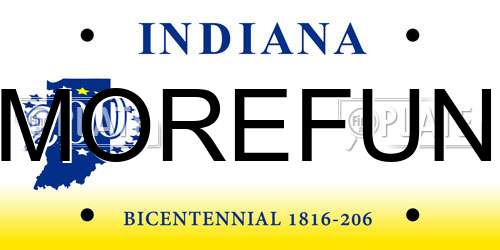 MOREFUN Indiana License Plate