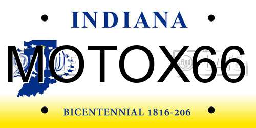 MOTOX66 Indiana License Plate