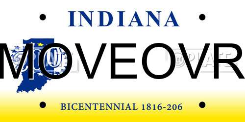 MOVEOVR Indiana License Plate