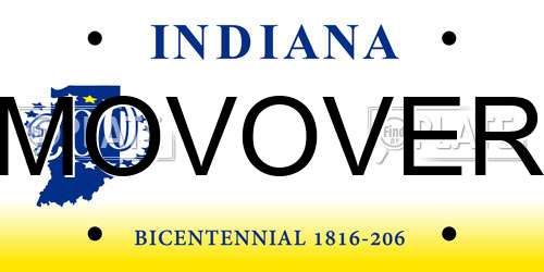 MOVOVER Indiana License Plate