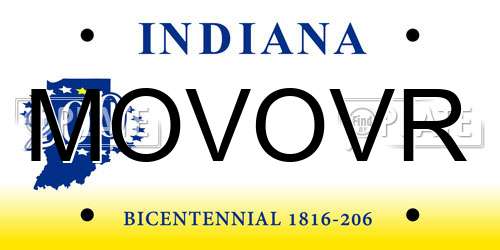 MOVOVR Indiana License Plate