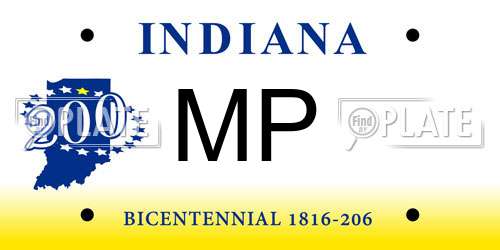 MP Indiana License Plate