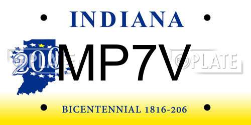 MP7V Indiana License Plate