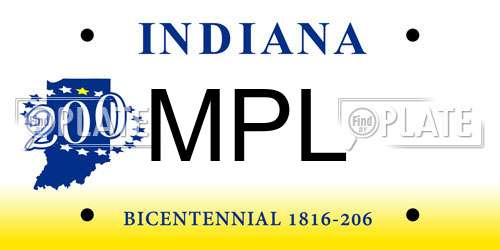 MPL Indiana License Plate