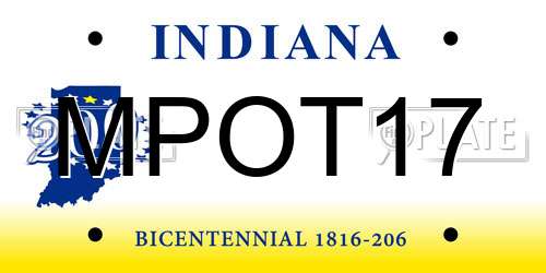 MPOT17 Indiana License Plate