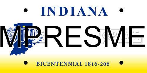 MPRESME Indiana License Plate