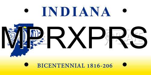 MPRXPRS Indiana License Plate