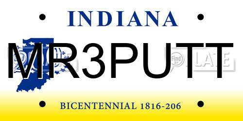 MR3PUTT Indiana License Plate