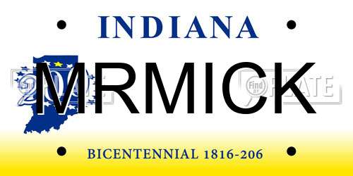 MRMICK Indiana License Plate