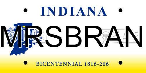 MRSBRAN Indiana License Plate