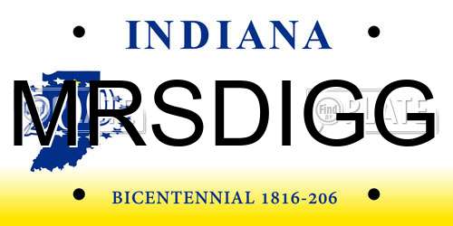 MRSDIGG Indiana License Plate