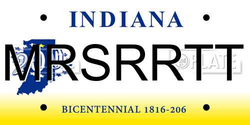 MRSRRTT Indiana License Plate