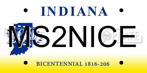 MS2NICE Indiana License Plate