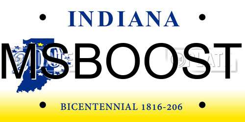 MSBOOST Indiana License Plate