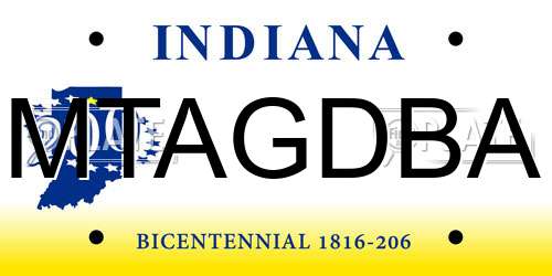 MTAGDBA Indiana License Plate