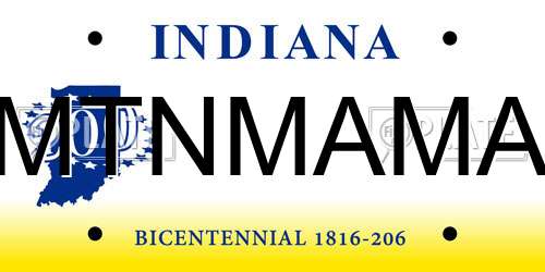MTNMAMA Indiana License Plate