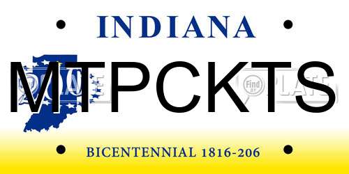 MTPCKTS Indiana License Plate