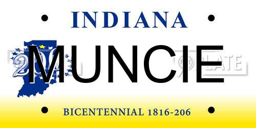 MUNCIE Indiana License Plate