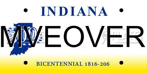 MVEOVER Indiana License Plate