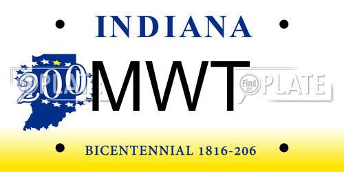 MWT Indiana License Plate