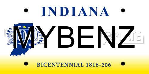 MYBENZ Indiana License Plate