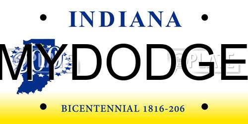 MYDODGE Indiana License Plate