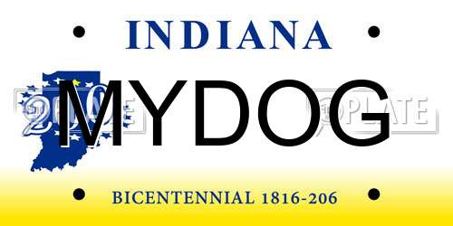 MYDOG Indiana License Plate