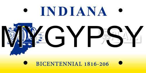 MYGYPSY Indiana License Plate