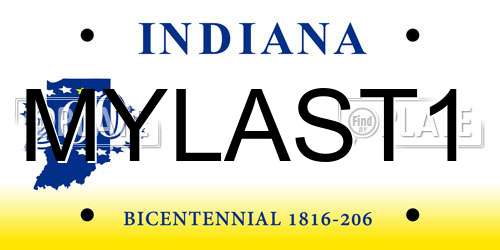 MYLAST1 Indiana License Plate