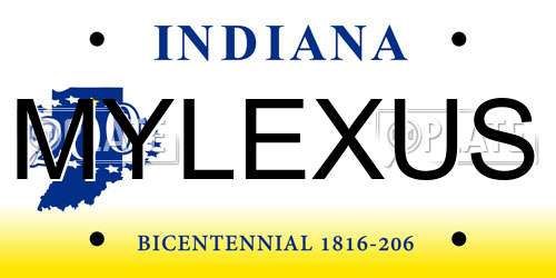MYLEXUS Indiana License Plate