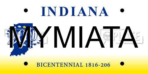 MYMIATA Indiana License Plate