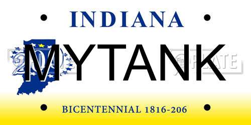 MYTANK Indiana License Plate