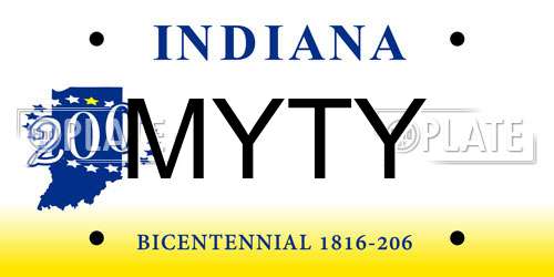 MYTY Indiana License Plate